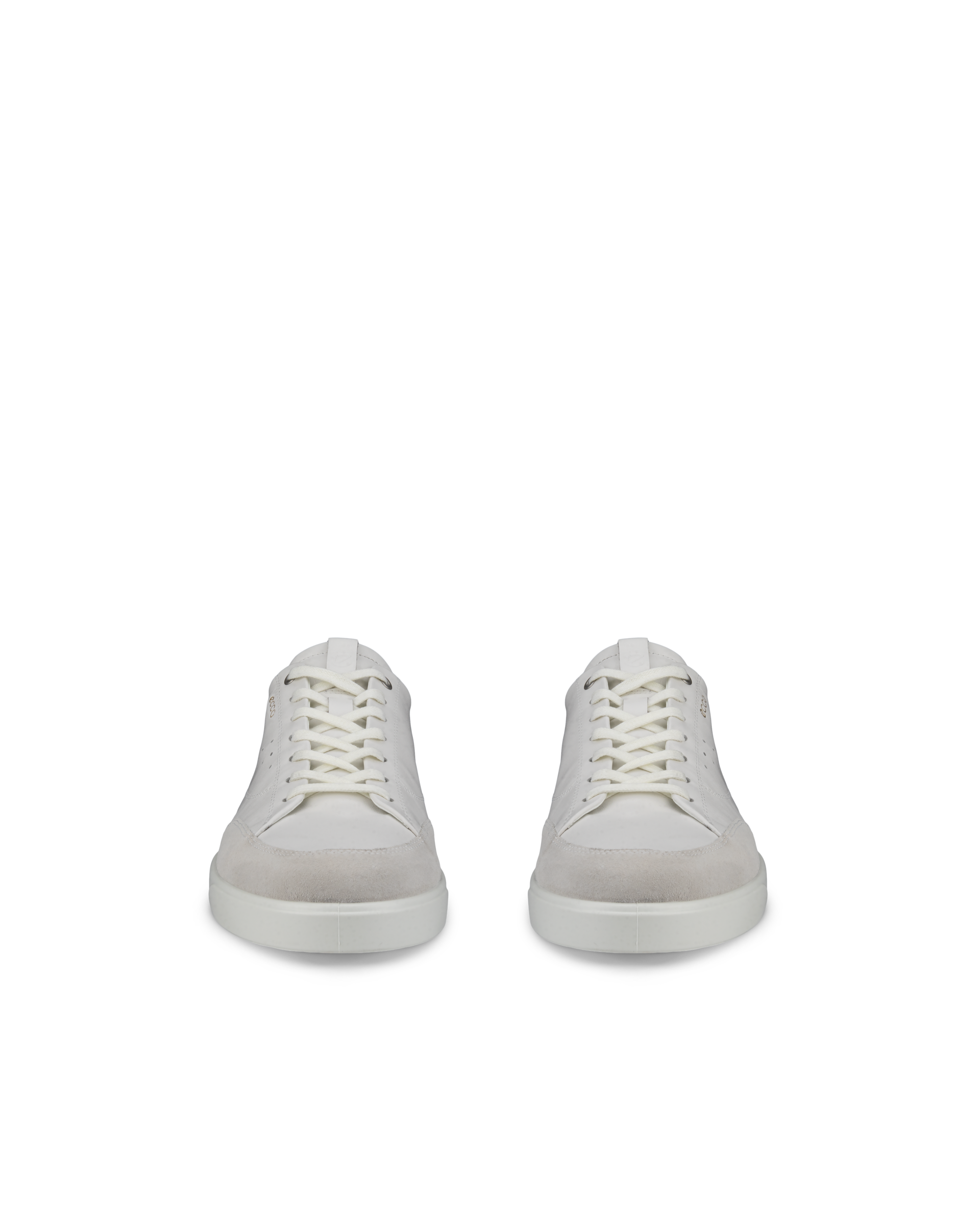 ECCO® Street Lite baskets en cuir pour homme - Blanc - Front pair