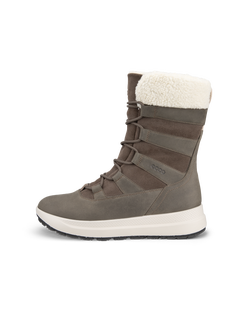 Women's ECCO® Solice Nubuck Waterproof Winter Boot - Brown - Outside