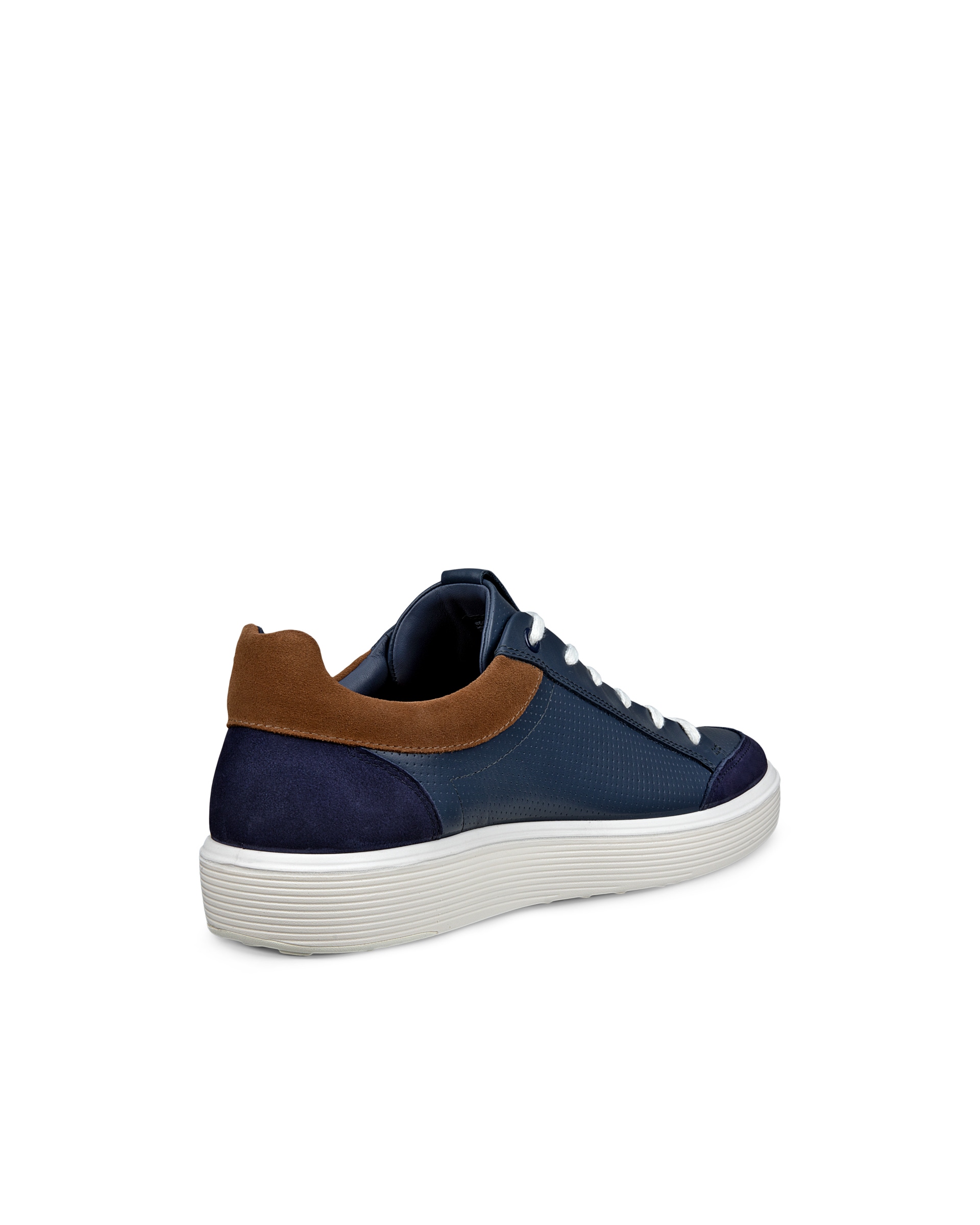 Men's ECCO® Soft 60 Leather Sneaker - Blue - Back