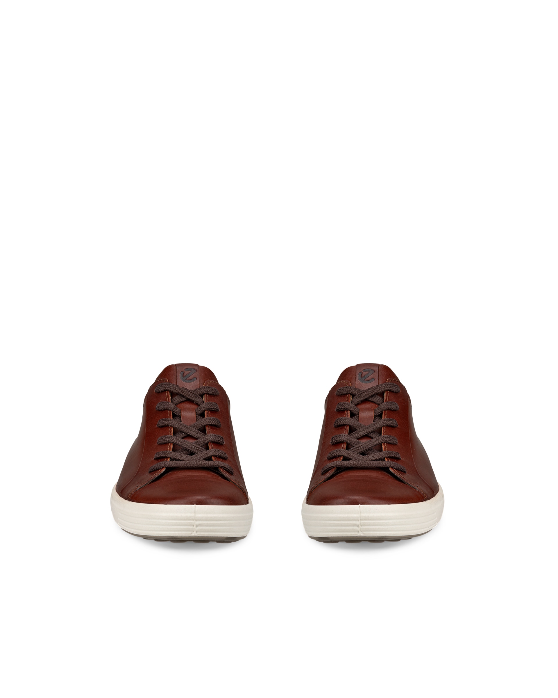 Men's ECCO® Soft 7 Leather Sneaker - Brown - Front pair