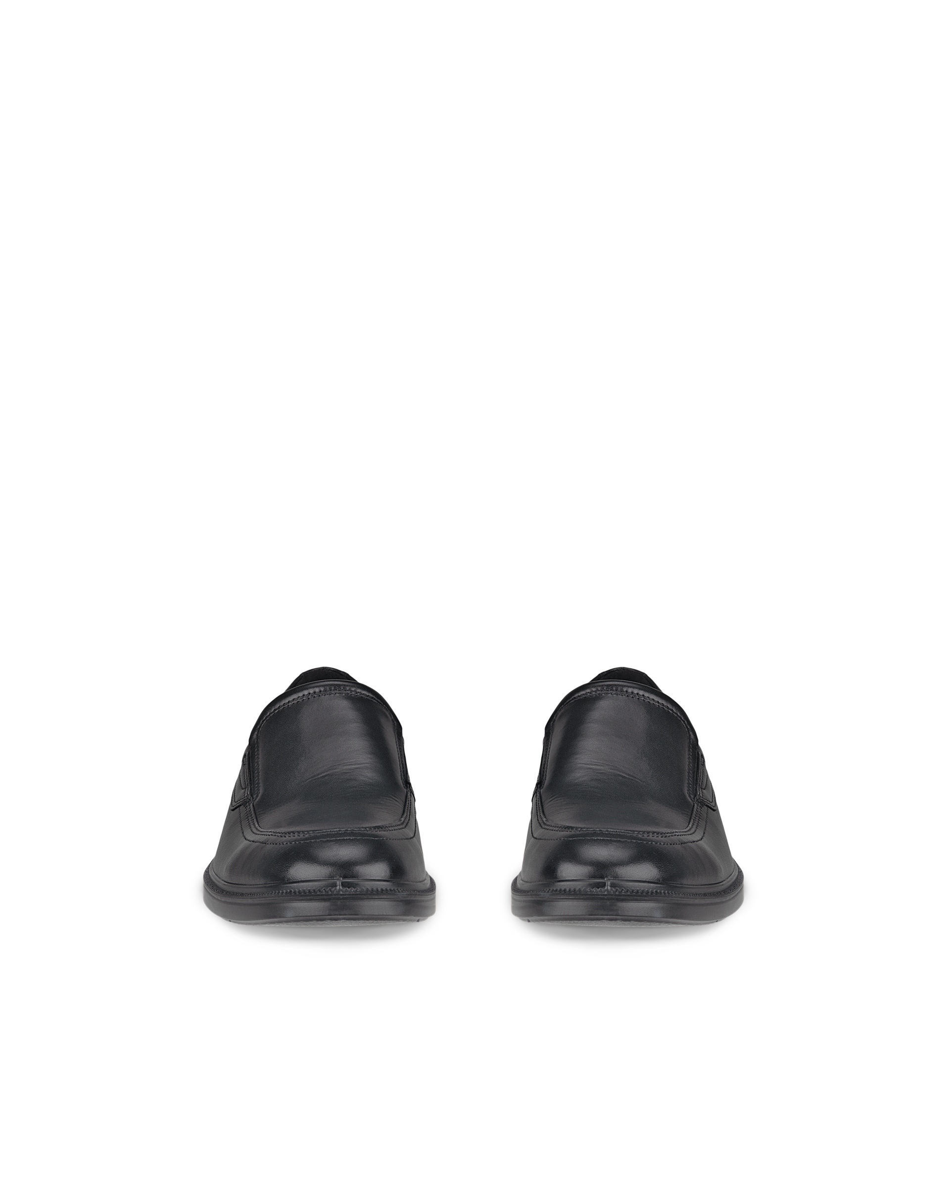 ECCO Men Maitland Apron-toe Slip-ons - Black - Front pair