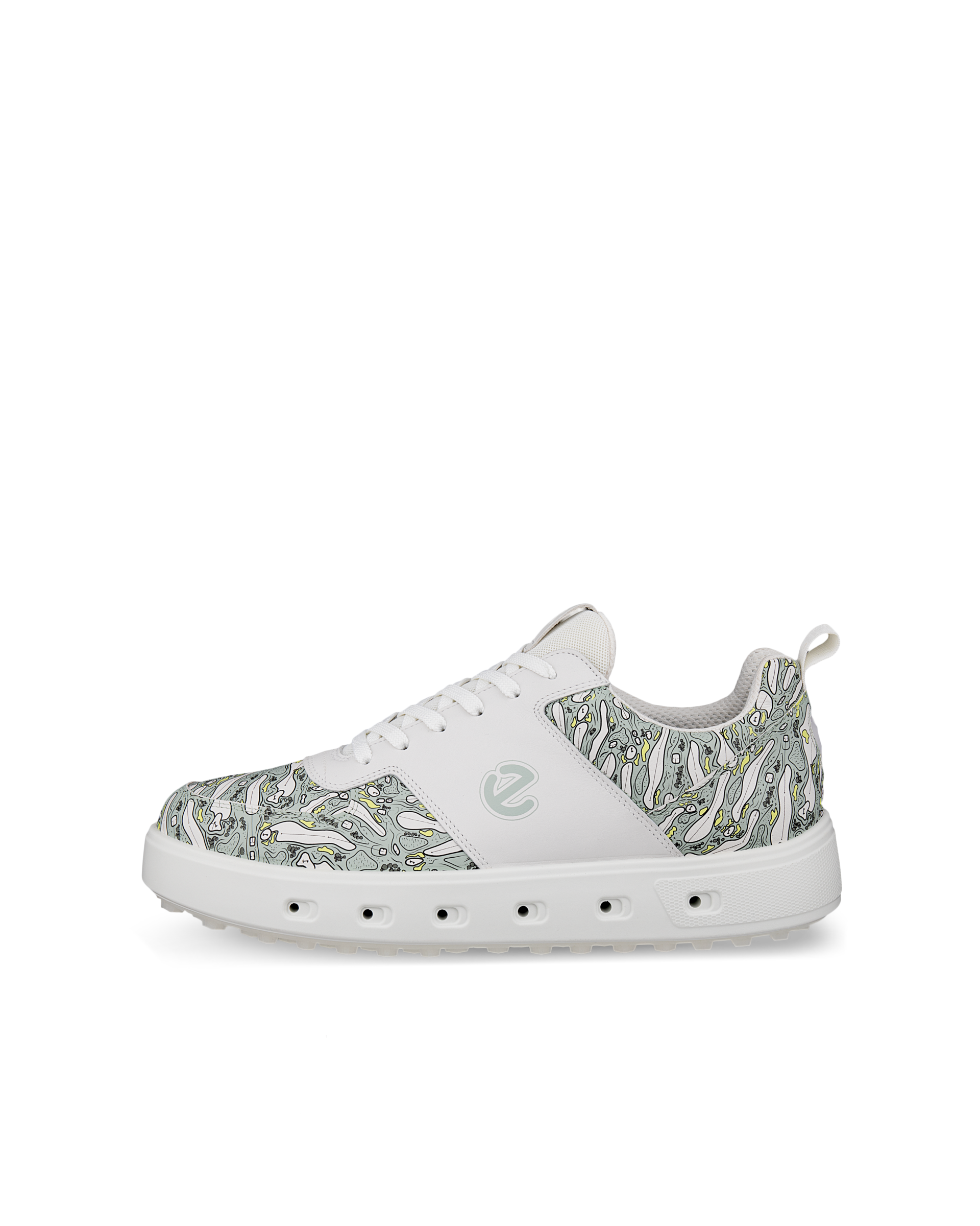 ゴルフホワイトレザー シューズ ECCO Golf Street 720 Hybrid メンズ レザーGore-Texゴルフ