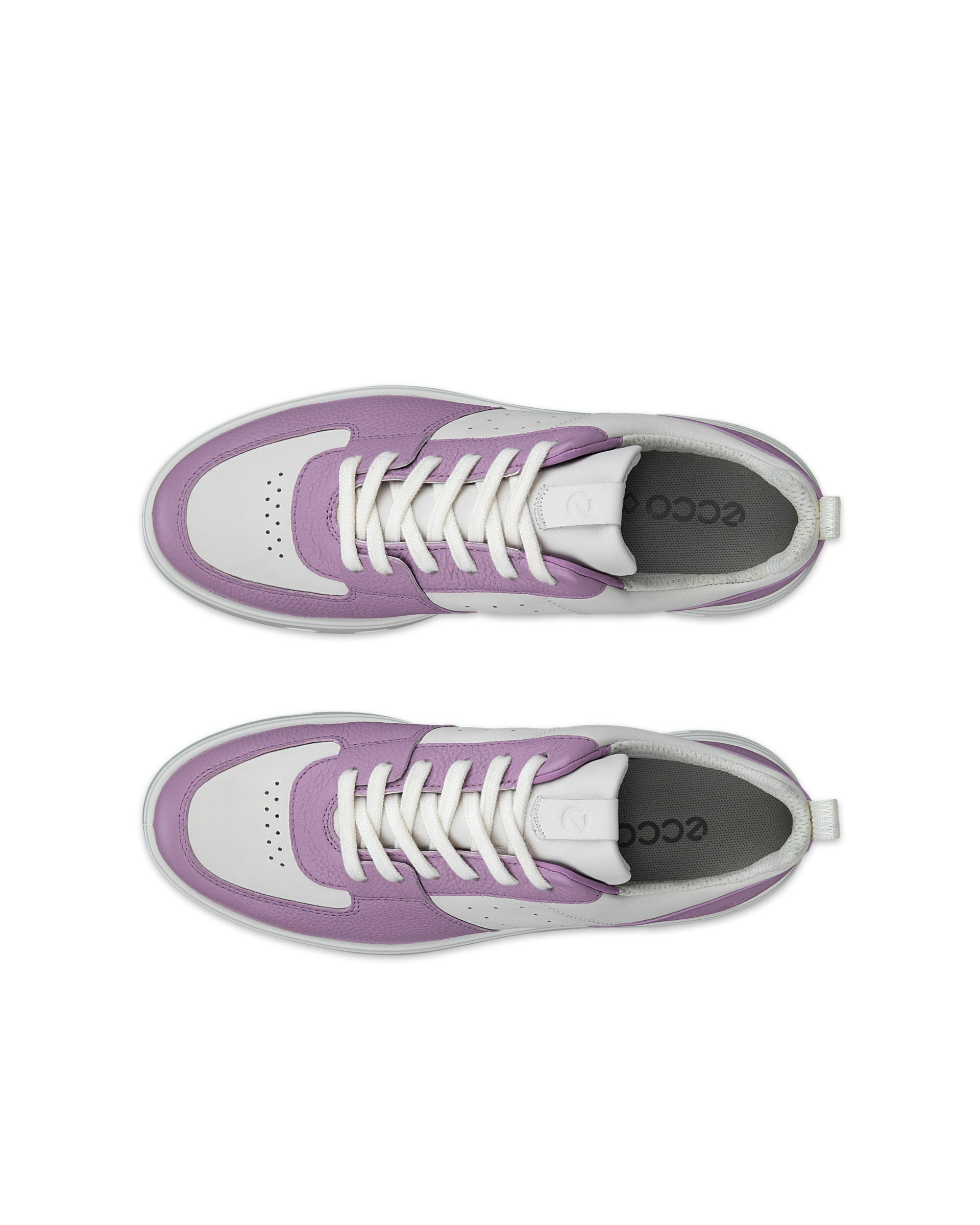 ECCO® Street 720 baskets en cuir Gore-Tex pour femme - Violet - Top left pair