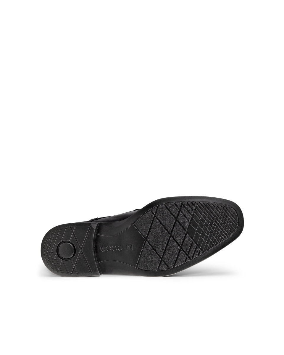 ECCO Men's Queenstown Plain-toe Derby Shoes - Black - Sole
