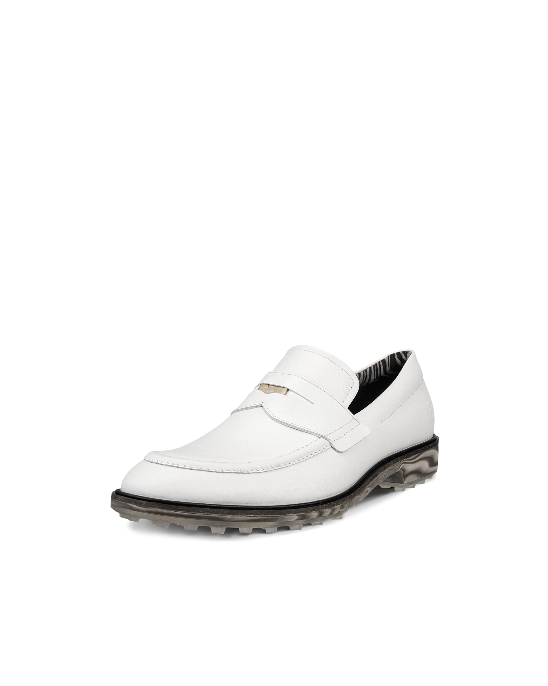 남성 ECCO® Golf Classic Hybrid 가죽 골프 슈즈 - White - Main