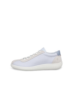 Women's ECCO® Soft Zero Leather Sneaker - Blue - Outside