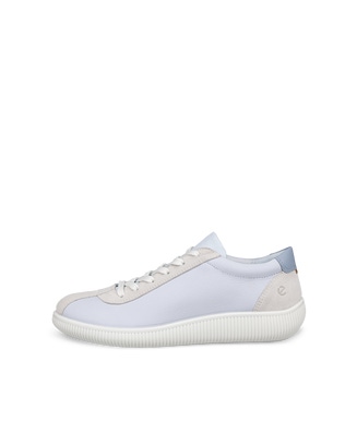 ECCO® Soft Zero baskets en cuir pour femme - Bleu - Outside