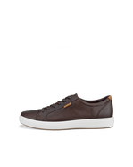 Men's ECCO® Soft 7 Nubuck Sneaker - Brown - Outside