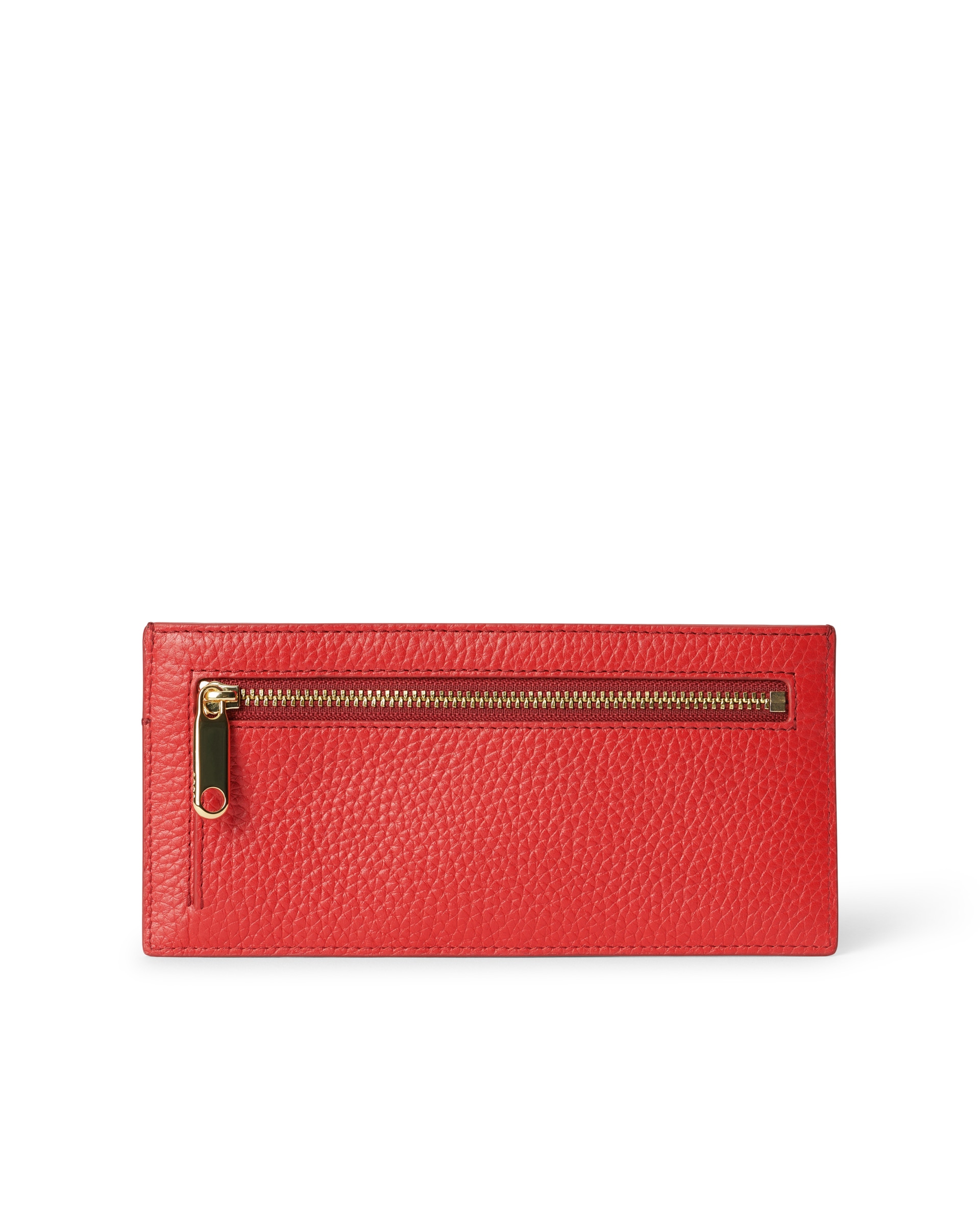 ECCO® Wallet Pebbled Small Leather Wallet - Red - Back