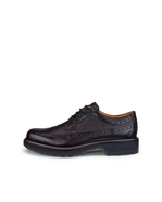 Men's ECCO® Metropole Oslo Leather Brogue Shoe - Brown - Outside