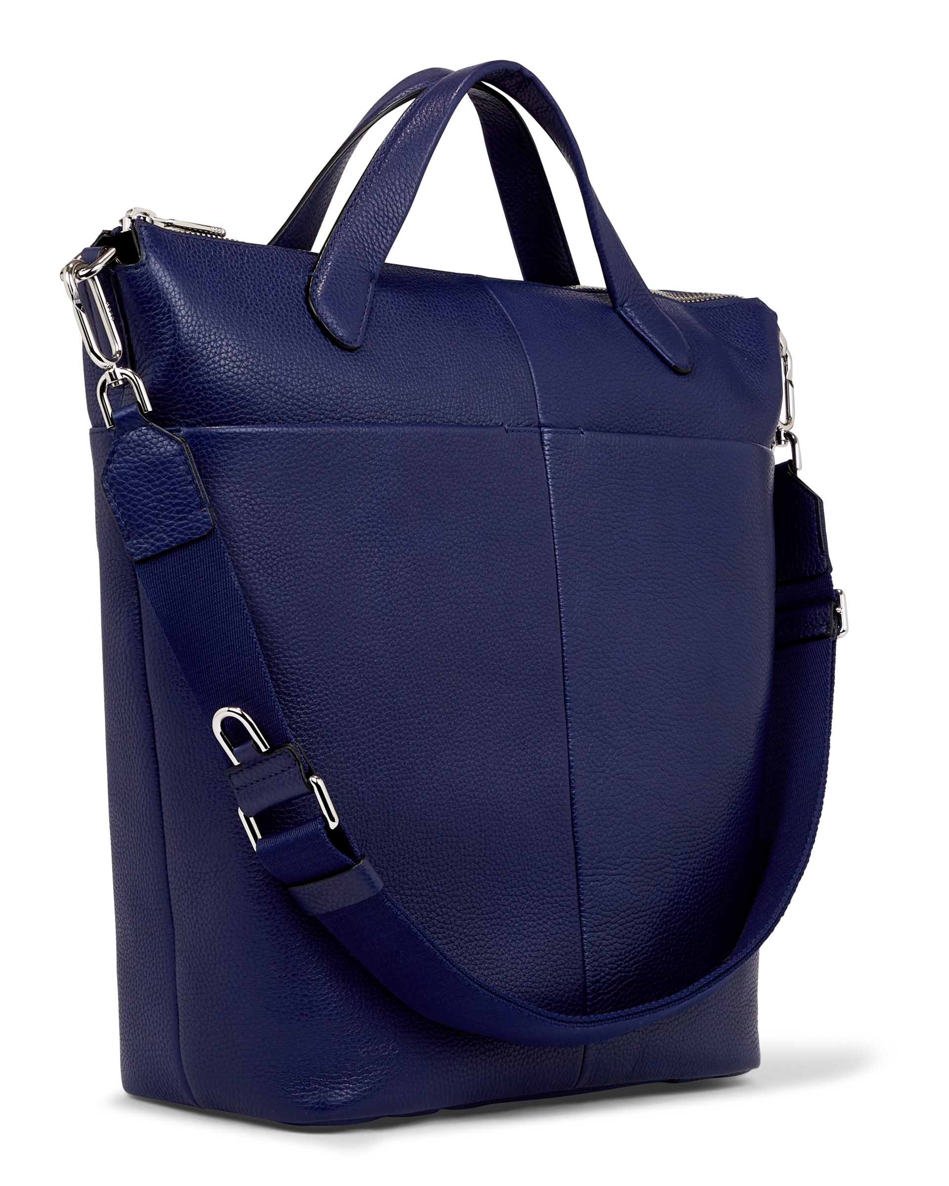 ECCO Tote Large Pebbled レザートートバッグ - 青 - Main