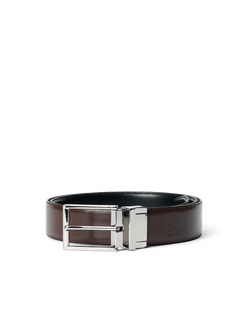 Men's ECCO® Formal Reversible Leather Belt - Black - Main