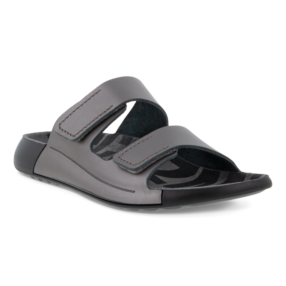 ECCO Women's Cozmo 2-strap Slide Sandals - Metallics - Main