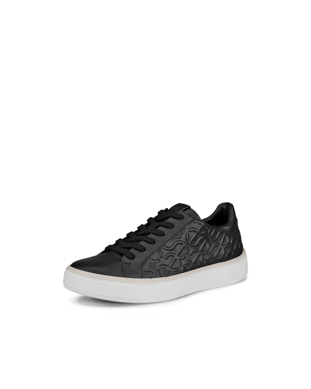 Women's ECCO® Street Tray Wave Leather Sneaker - Black - Main