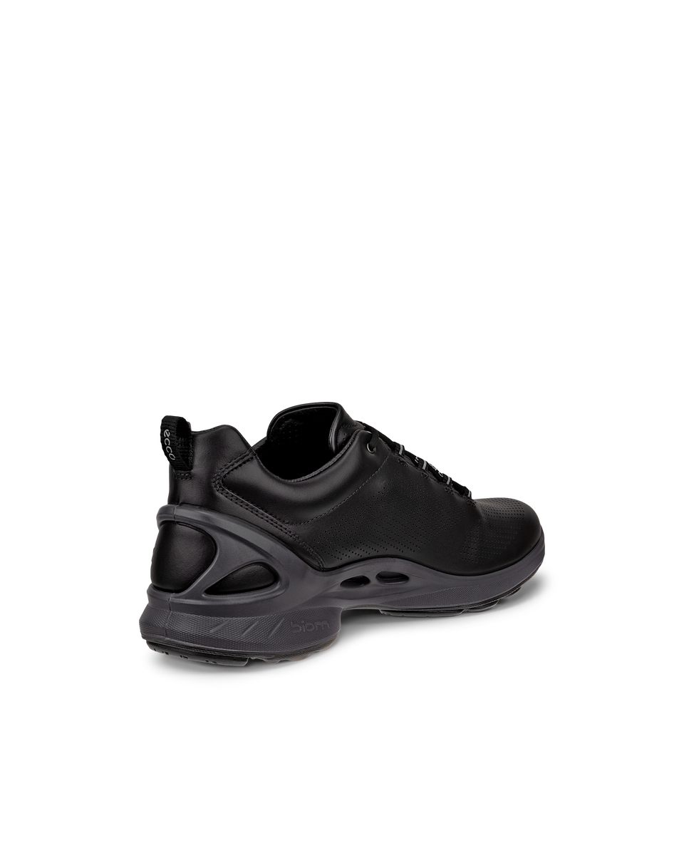 Men s ECCO Biom Fjuel Leather Outdoor Sneaker Black