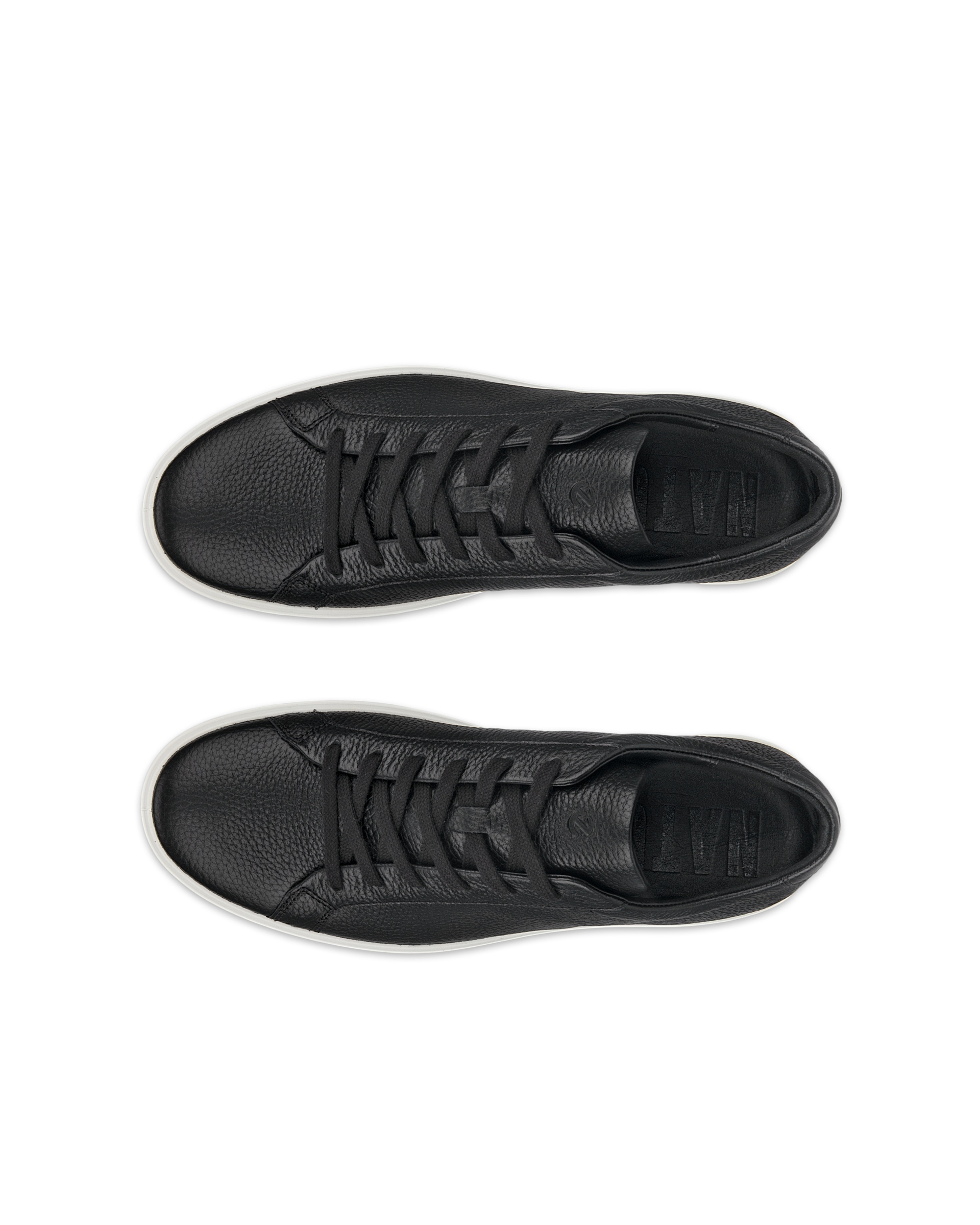 Men's ECCO® Soft 60 Leather Sneaker - Black - Top left pair