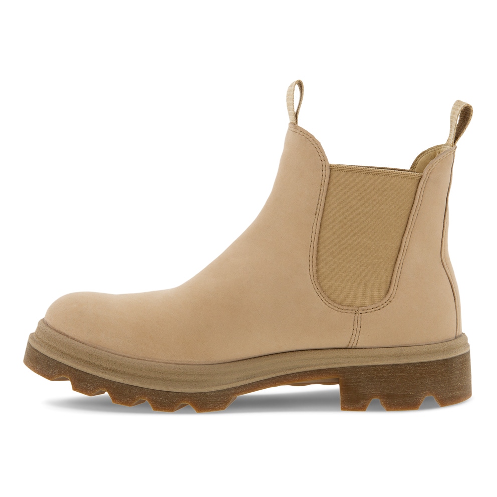 Women's ECCO® Grainer Nubuck Chelsea Boot - Beige - Inside