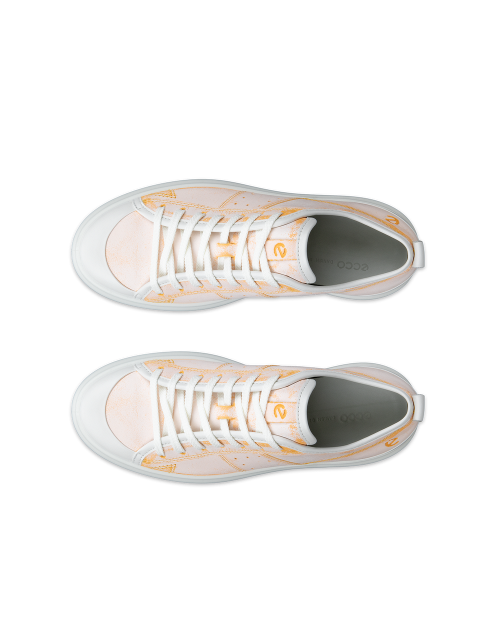 Zapatillas de piel ECCO® Street Ace para mujer - Naranja - Top left pair