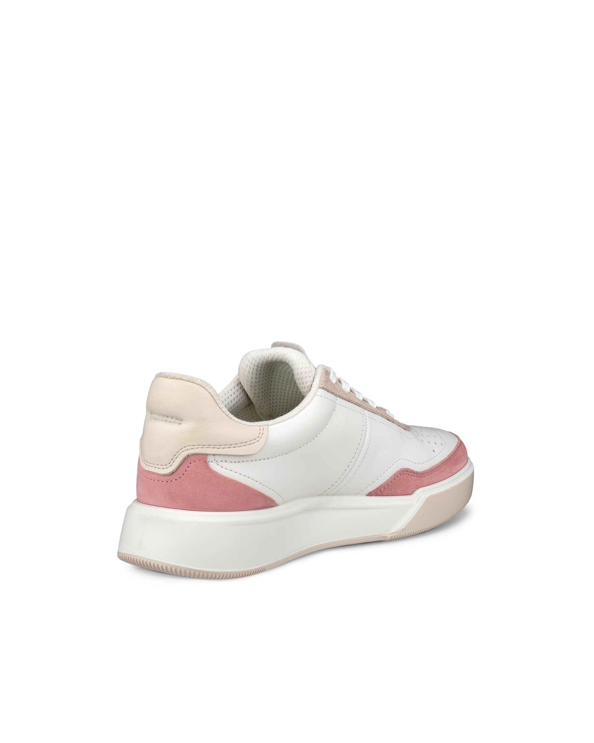 Zapatillas de piel ECCO® Street Court para mujer - Blanco - Back