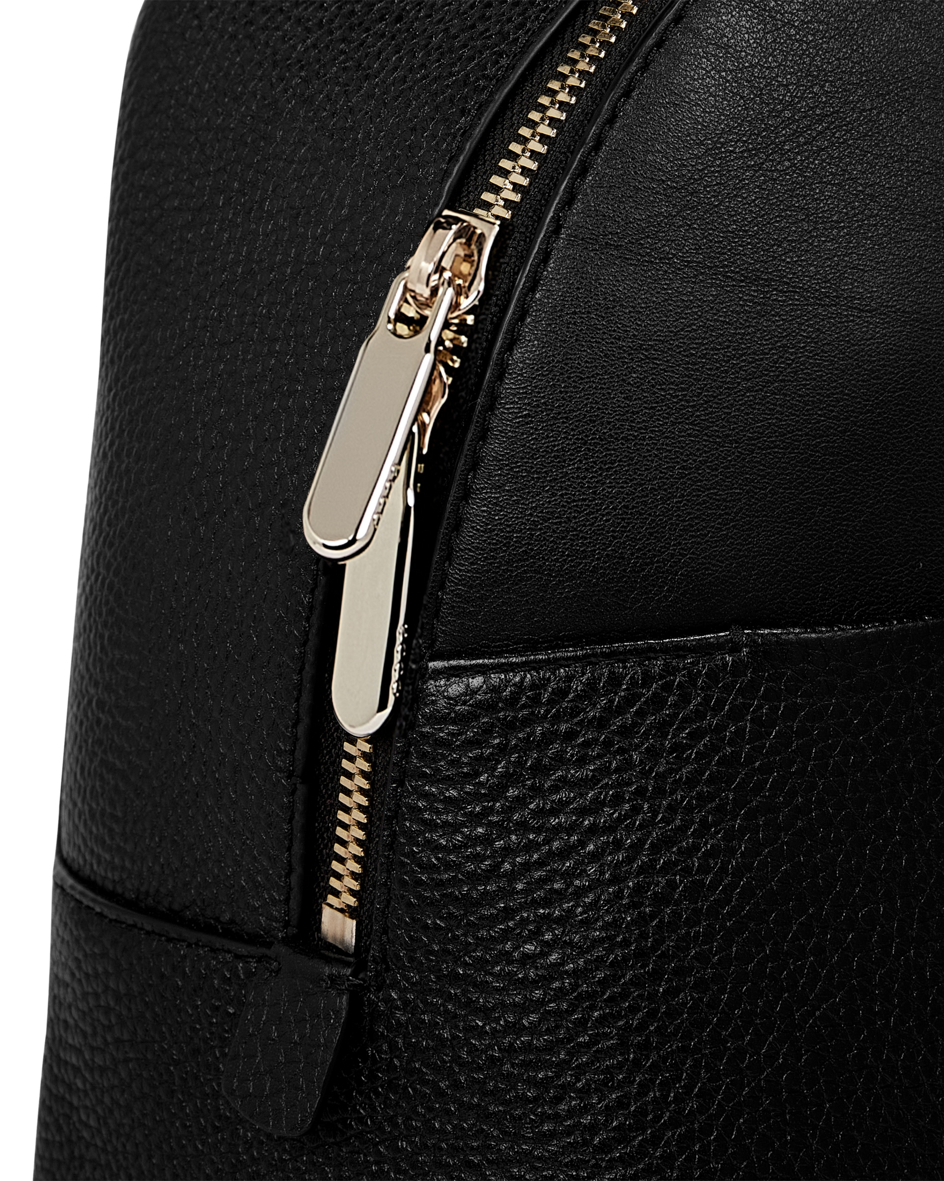 ECCOยฎ Textureblock Leather Backpack - Black - Detail-1