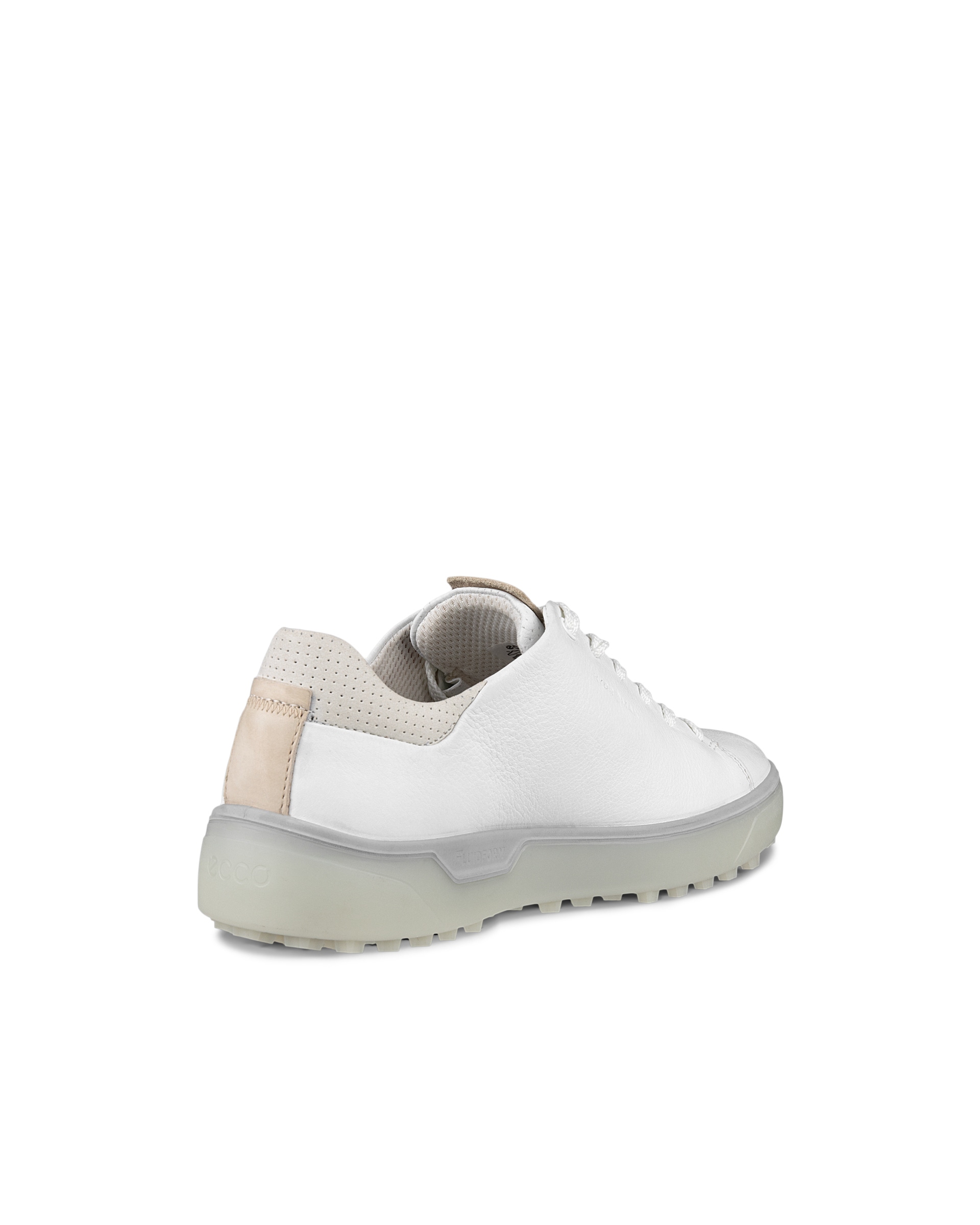 Women's ECCO® Golf Tray Leather Golf Shoe - White - Back