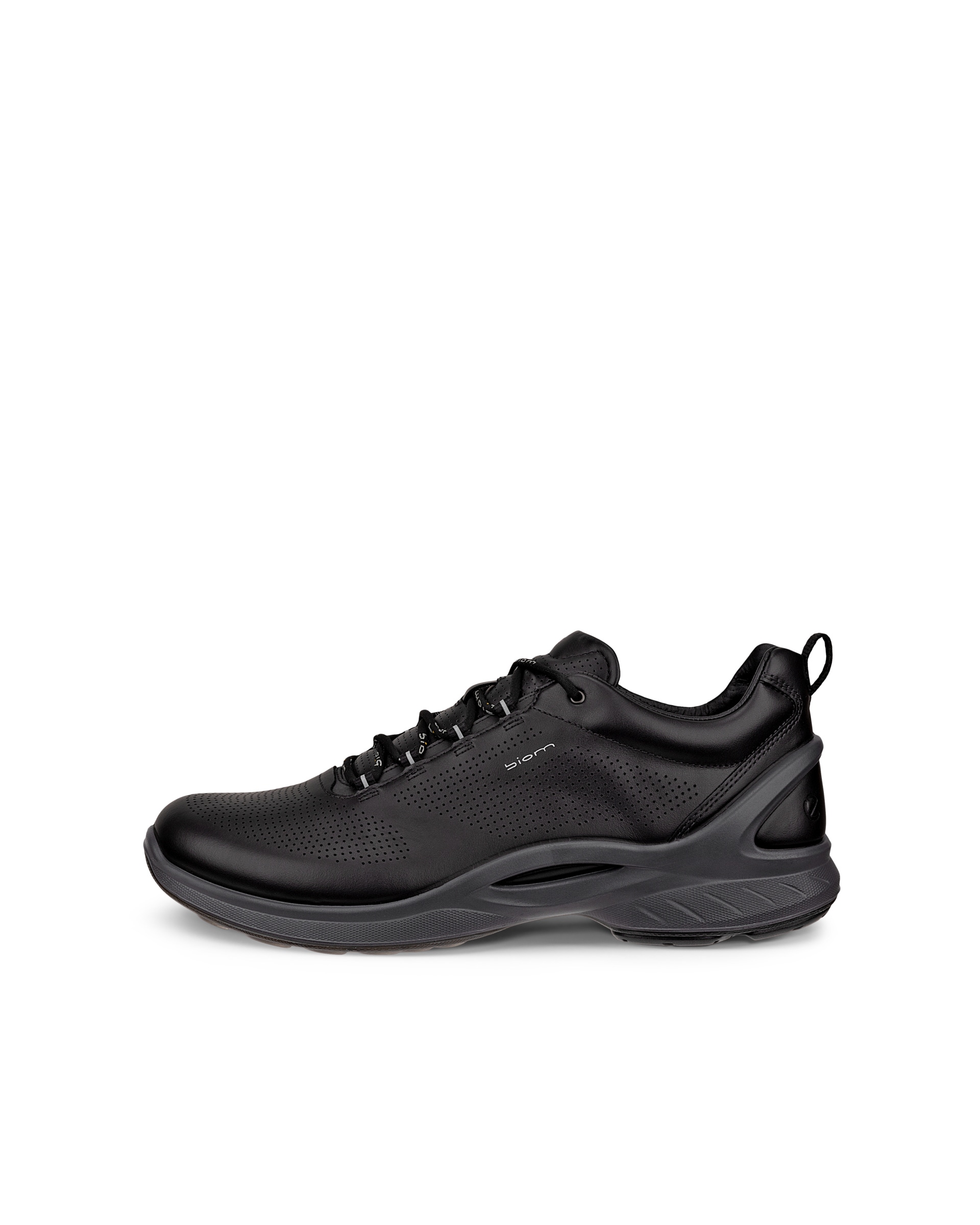 Men's ECCO® BIOM Fjuel Leather Outdoor Sneaker - Black - Outside