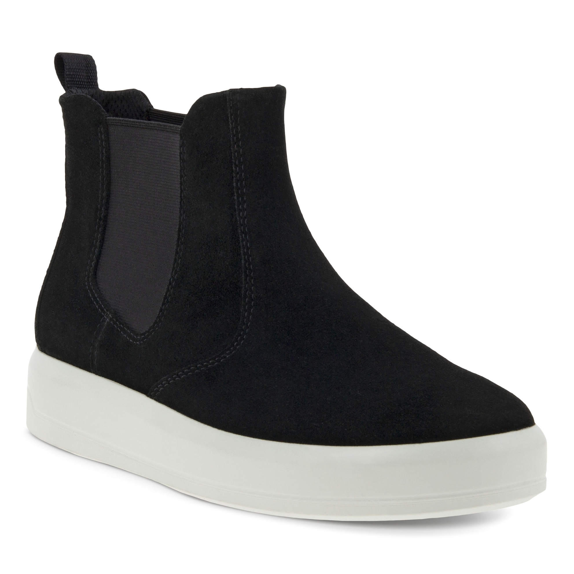 Women's ECCO® Soft 9 II Suede Chelsea Boot - Black - Main