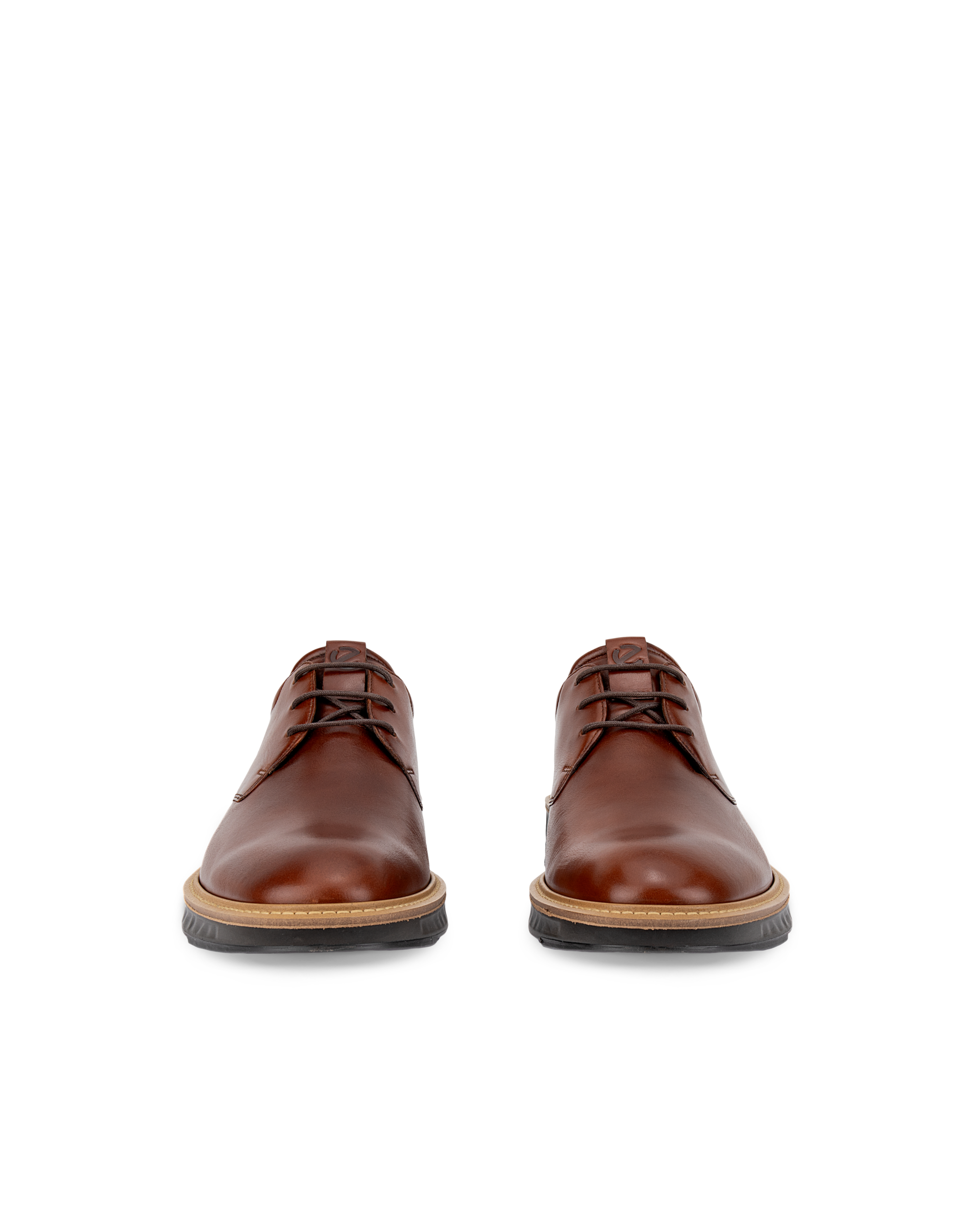 남성 ECCO ST.1 Hybrid 가죽 더비 슈즈 - Brown - Front pair