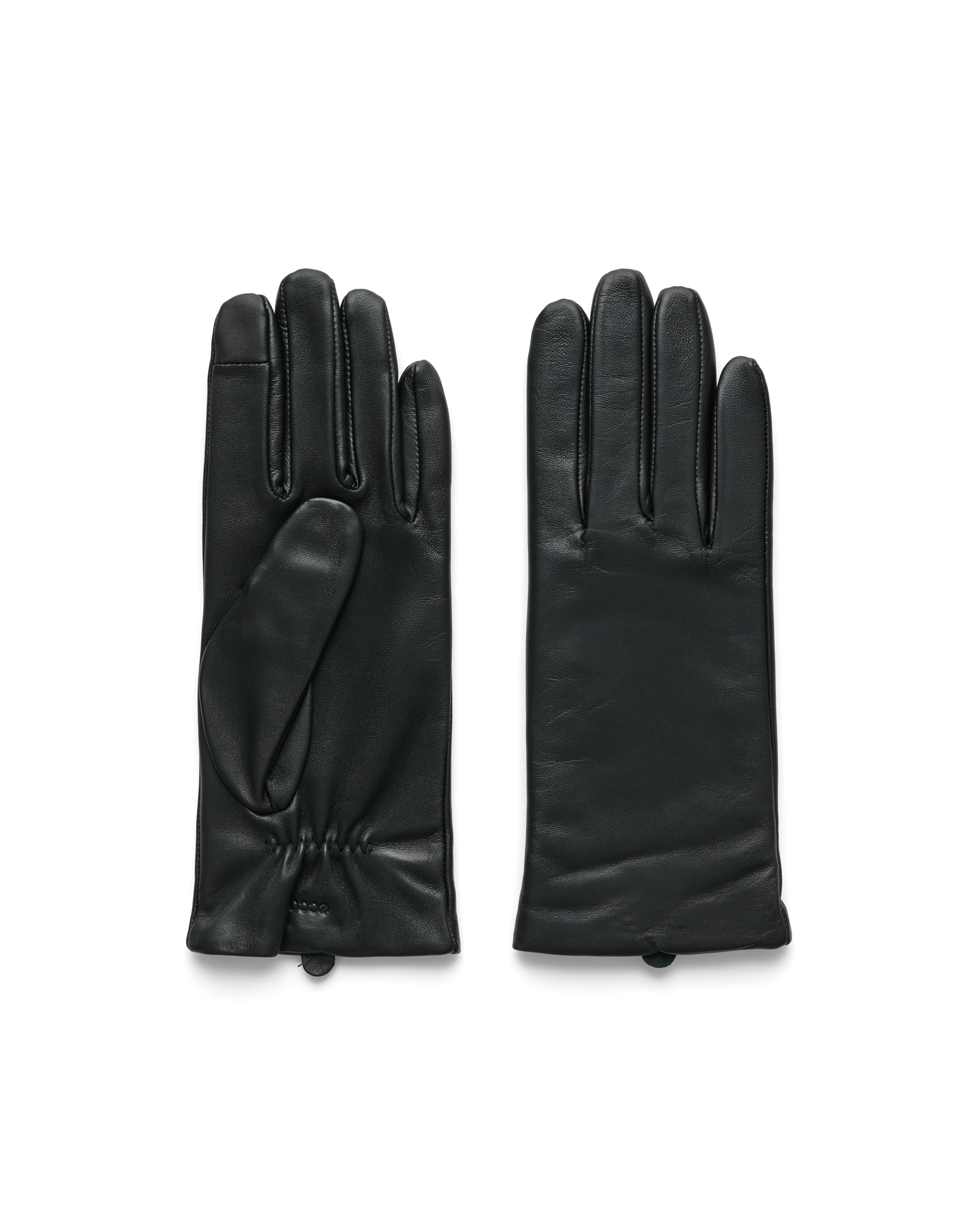 ECCO® gants en cuir pour femme - Noir - Main