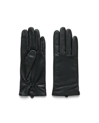 Women's ECCO® Leather Gloves - Black - Main