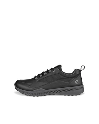 Men's ECCO® Golf S-Hybrid Leather Waterproof Shoe - Black - Outside