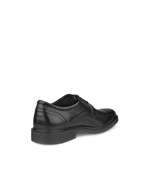 ECCO Men's Lisbon Plain Toe Derby Shoes - Black - Back