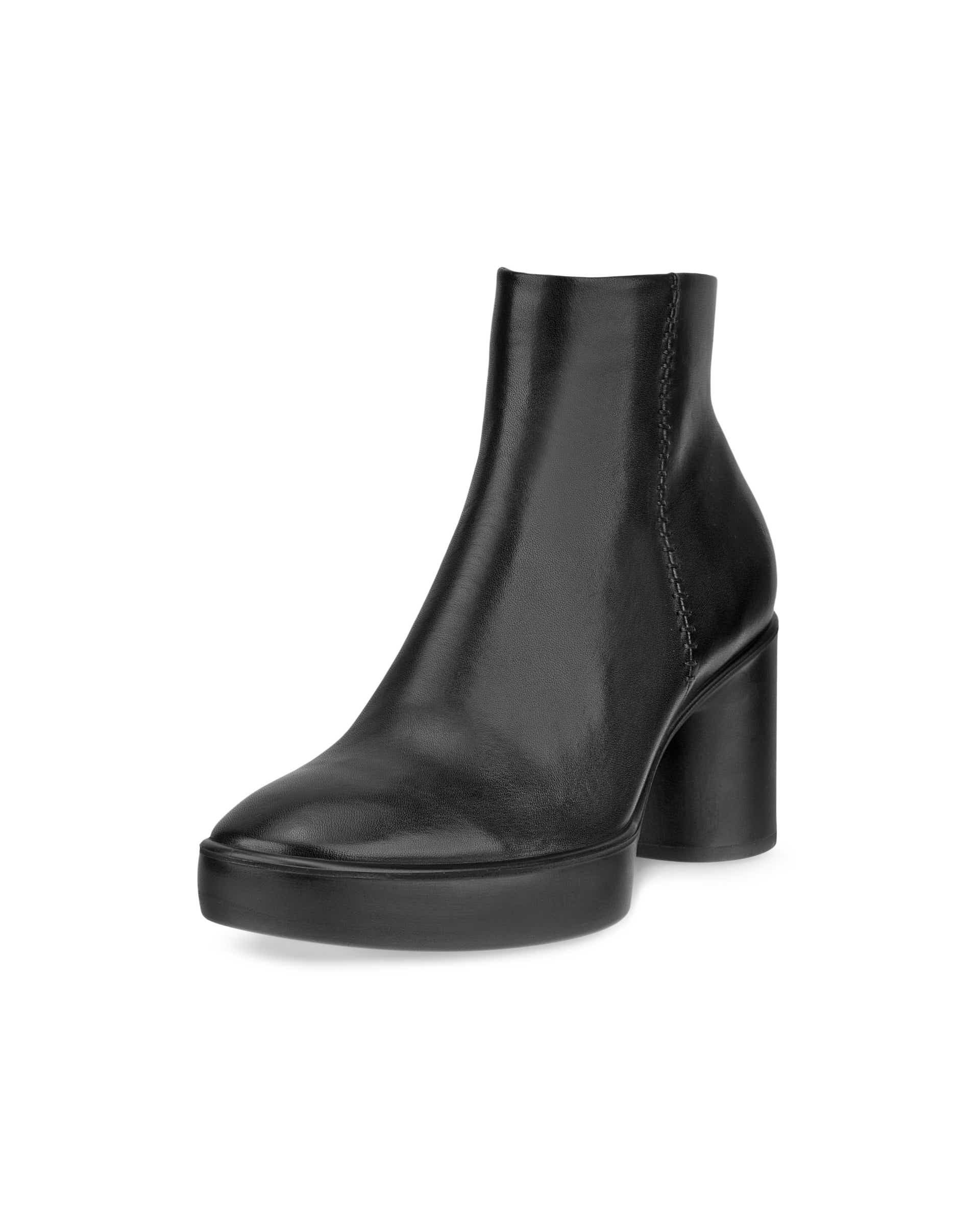 ECCO Shape Sculpted Motion 55 ウィメンズ レザーアンクルブーツ - 黒 - Main