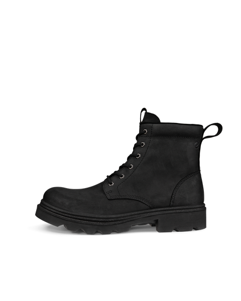 Men's ECCO® Grainer Nubuck Waterproof Lace-Up Boot | Black