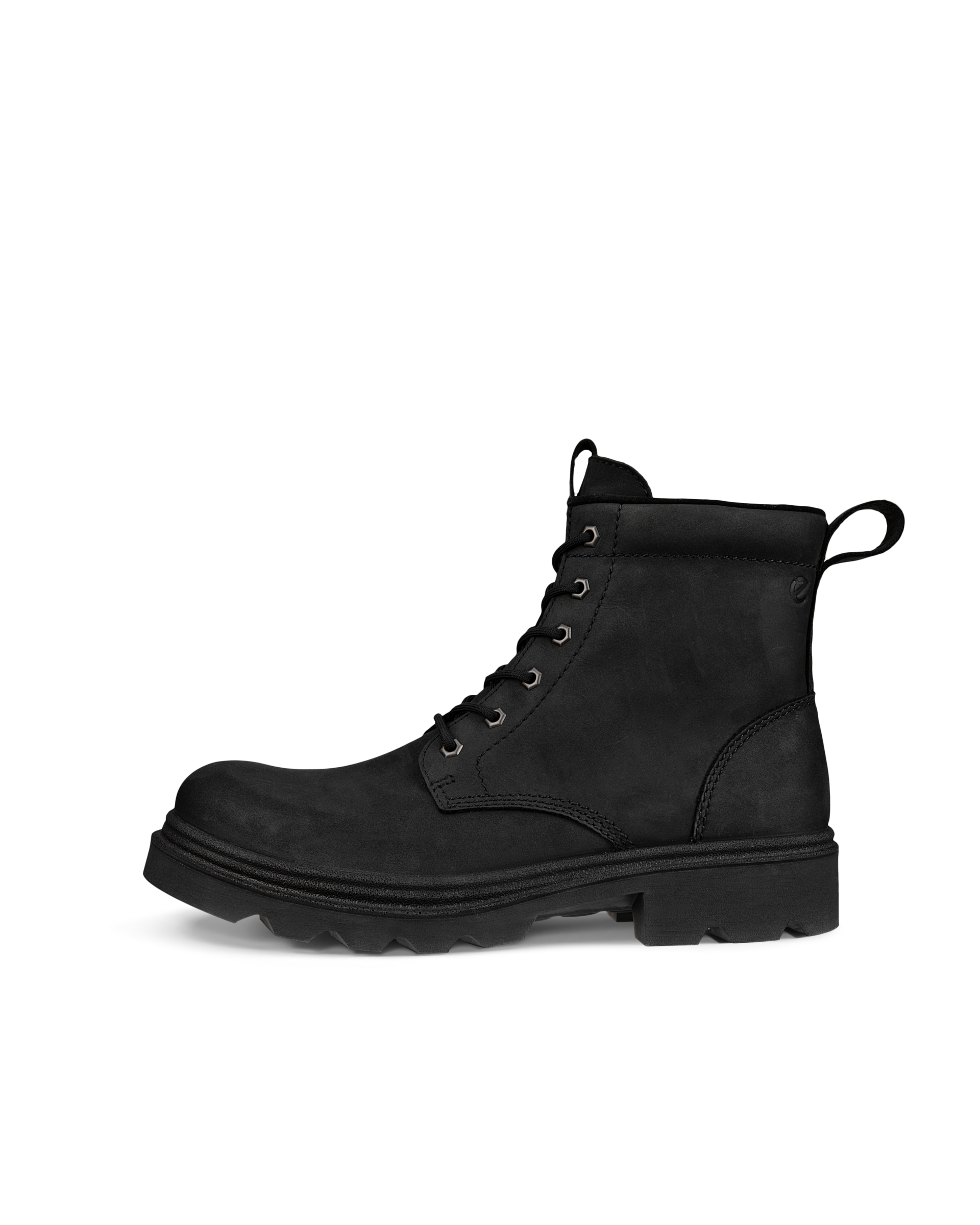 ECCO® Grainer bottes de pluie nubuck à lacet pour homme - Noir - Outside