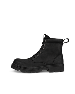 Men's ECCO® Grainer Nubuck Waterproof Lace-Up Boot - Black - Outside