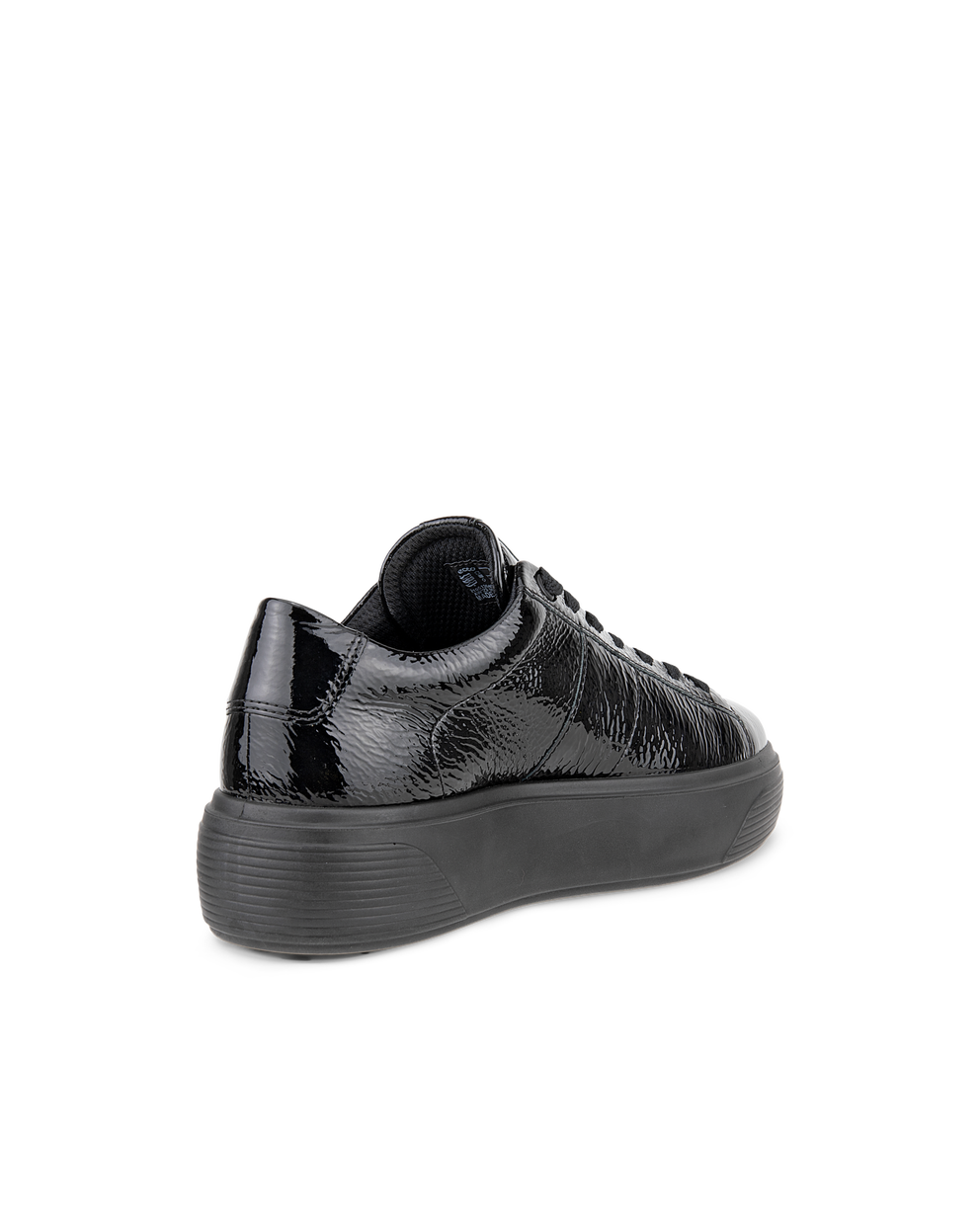 Women's ECCO® Street Platform Leather Sneaker - Black - Back