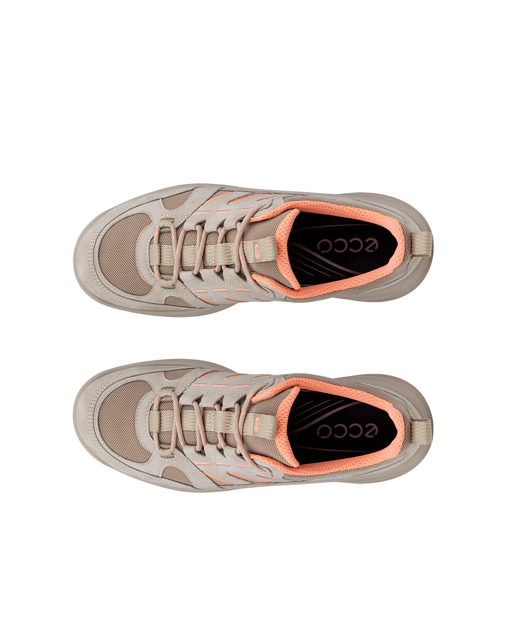 Women's ECCO® Offroad Nubuck Outdoor Shoe - Beige - Top left pair