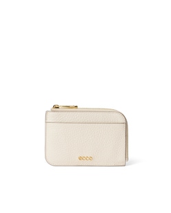 ECCO Card Case Zipped Pebbled Leather - Beež - Main