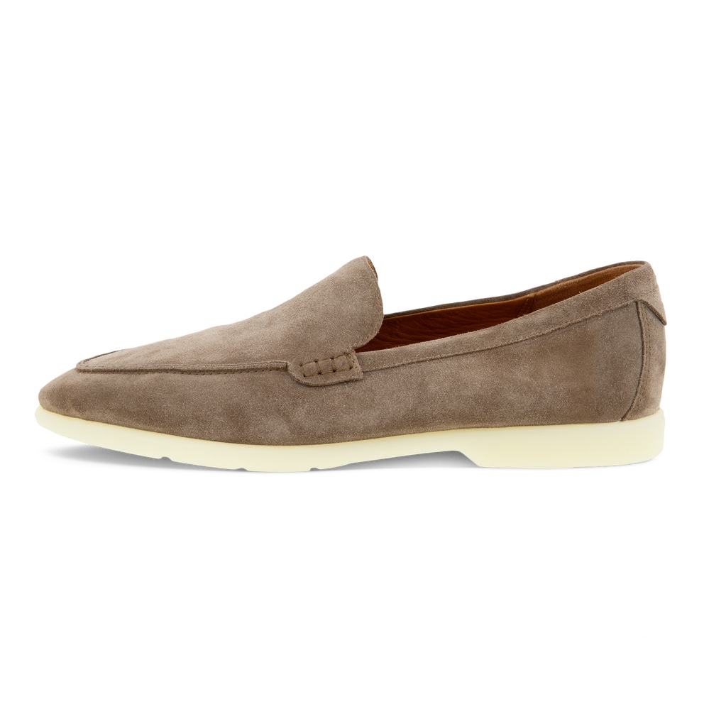 Men's ECCO® Citytray Lite Suede Loafer - Brown - Inside