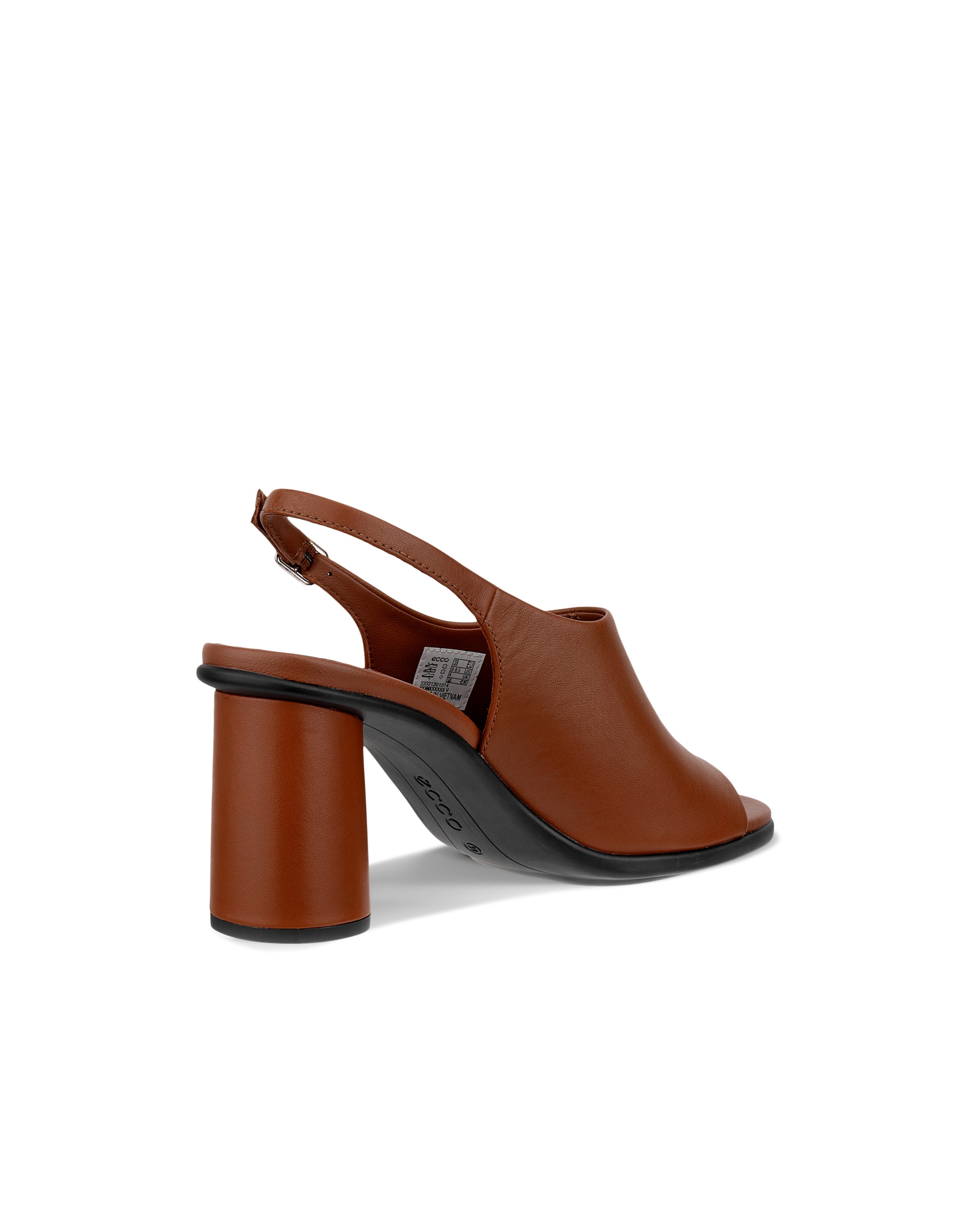Sandalias de piel con tacón ECCO® Sculpted Alba 65 para mujer - Marrón - Back
