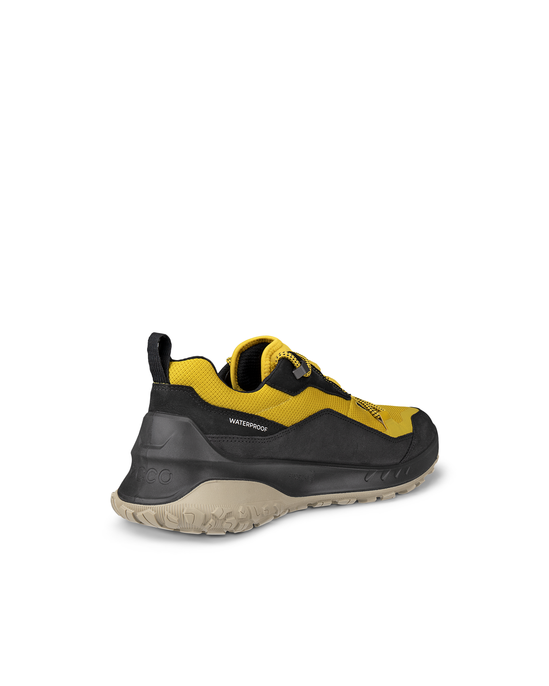 Men's ECCO® ULT-TRN Nubuck Waterproof Hiking Shoe - Yellow - Back