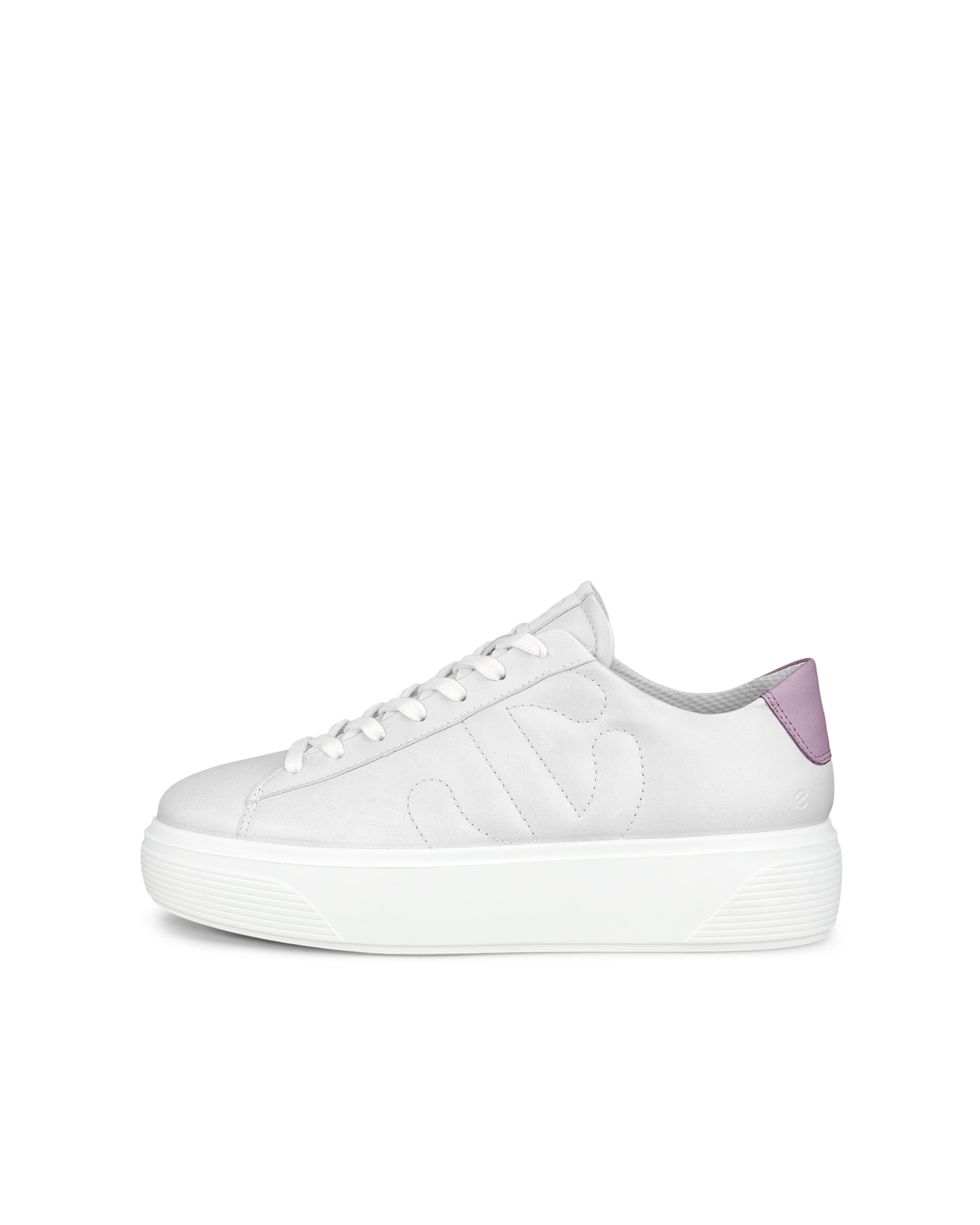 Zapatillas de piel con plataforma ECCO® Street Platform para mujer - Blanco - Outside