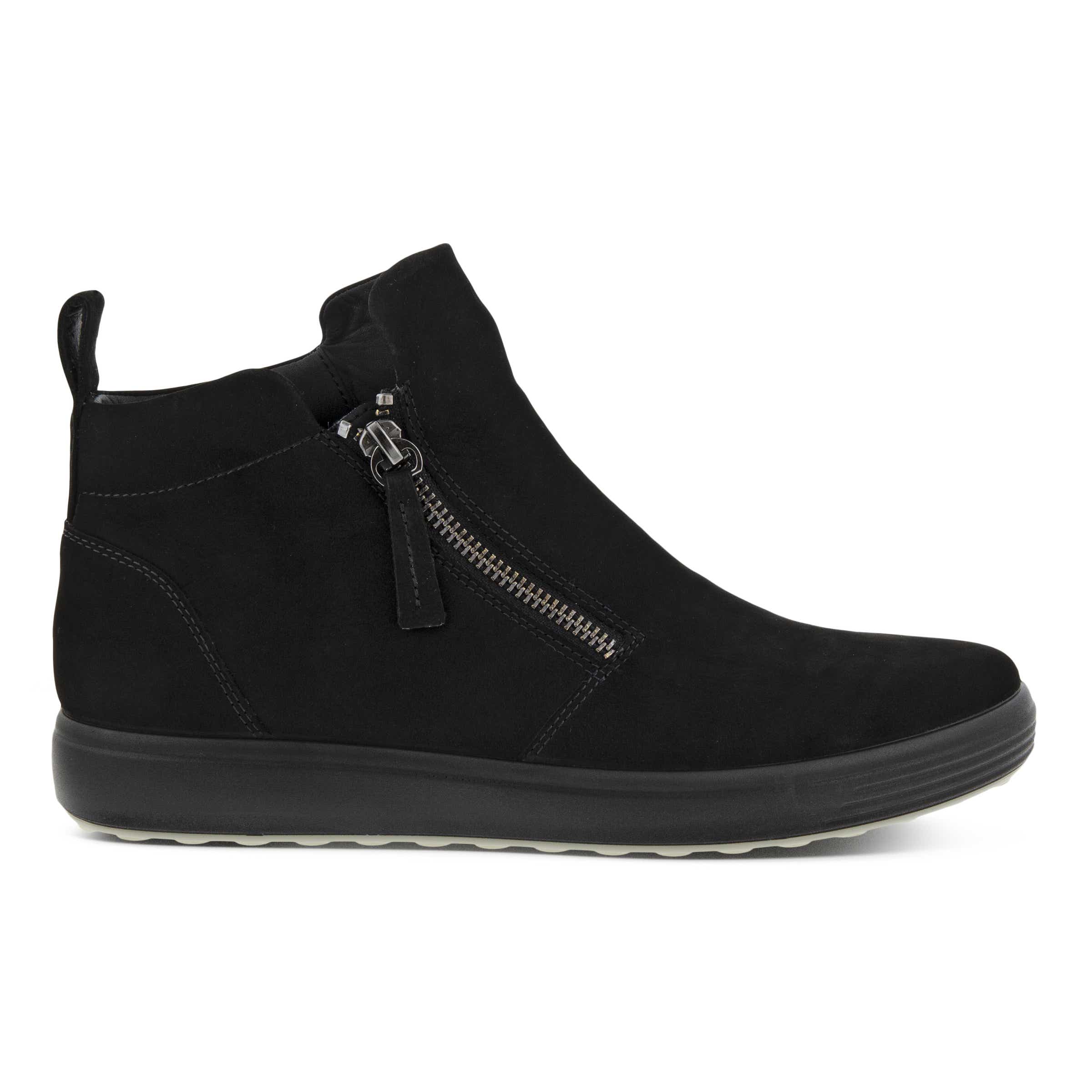 ECCO Women's Soft 7 Zipped Ankle Boots - Black - Outside
