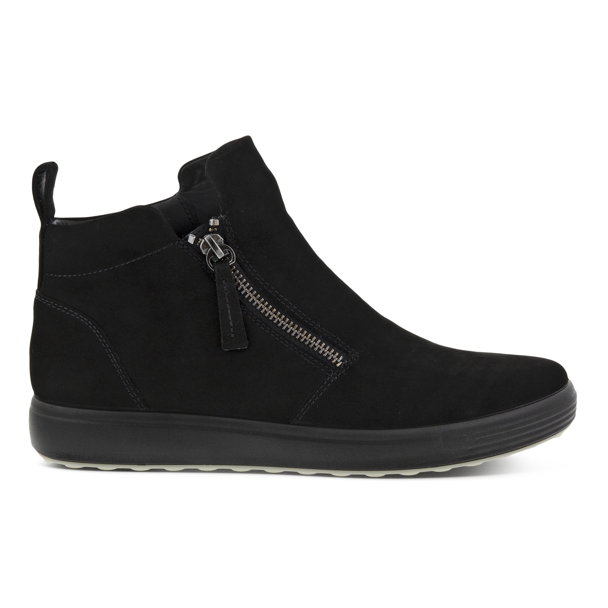 ECCO Women's Soft 7 Zipped Ankle Boots - Black - Outside