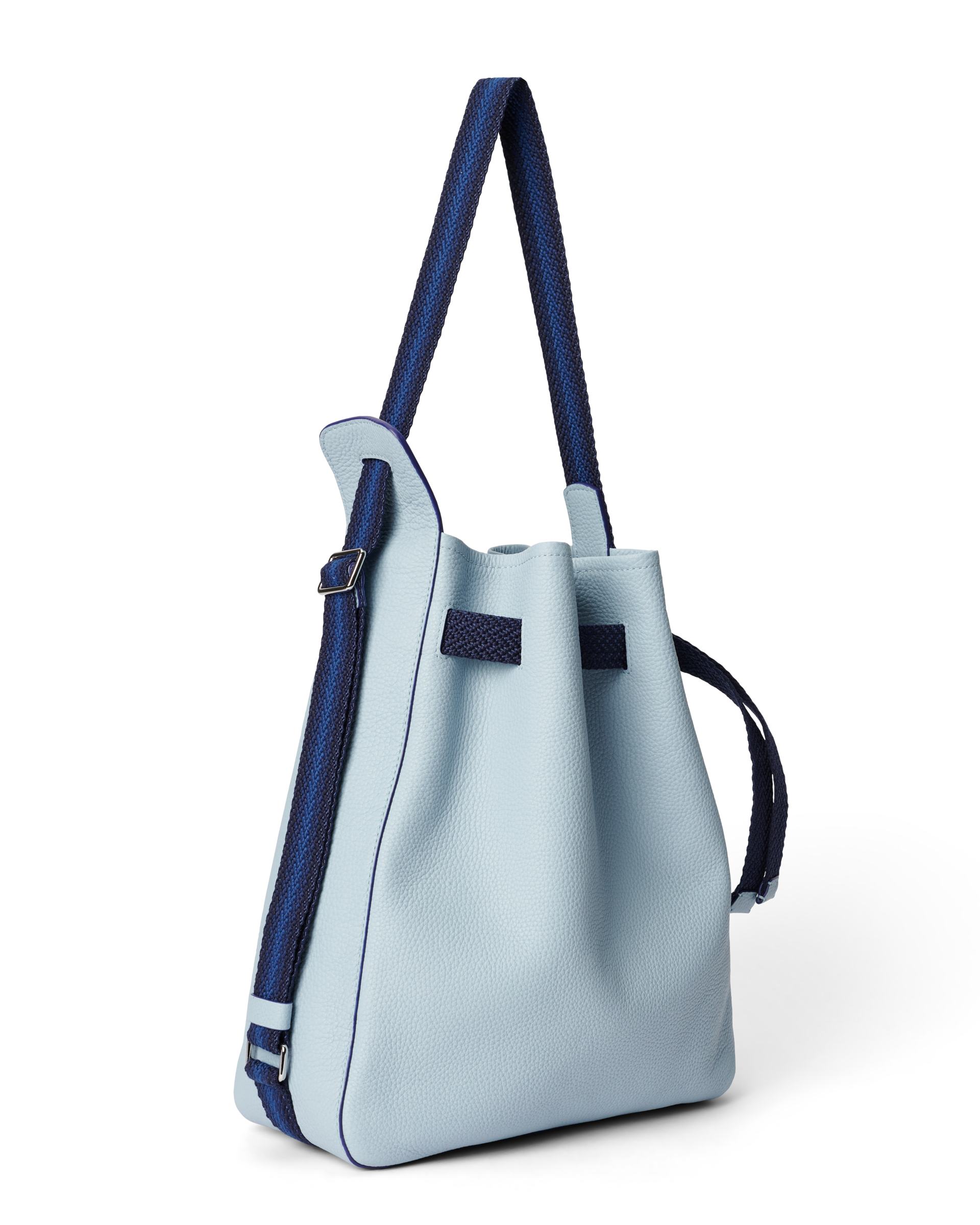 ECCO® Sail Pebbled Leather Hobo Bag - Blue - Back