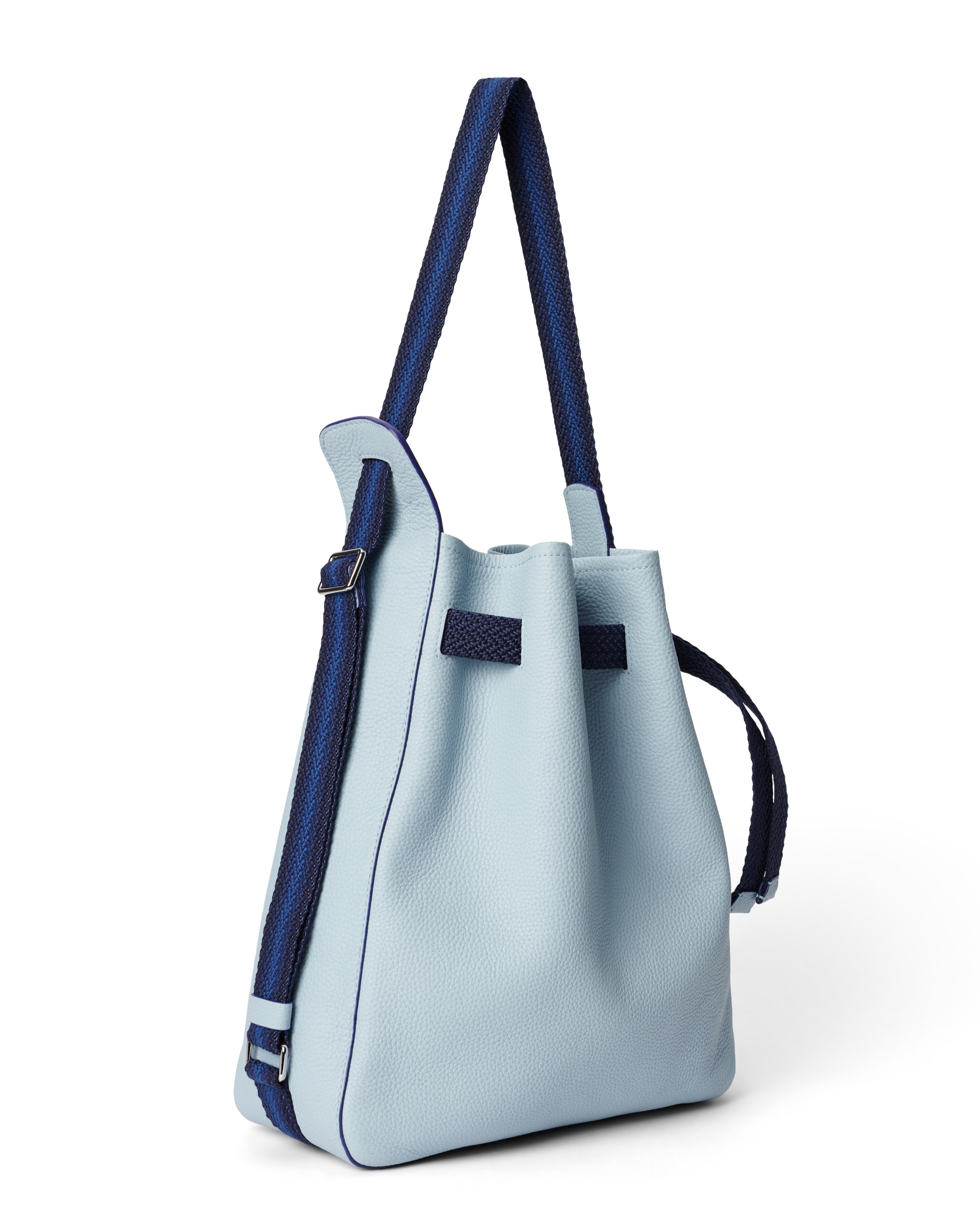 ECCO® Sail Pebbled Leather Hobo Bag - Blue - Back