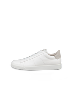 Men's ECCO® Street Lite Leather Sneaker - White - Outside