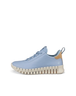 Women's ECCO® Gruuv Leather Sneaker - Blue - Outside