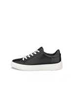 Women's ECCO® Street Tray Leather Sneaker - Grey - Outside